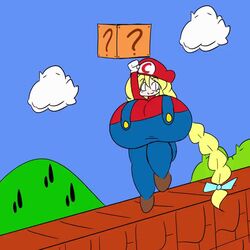 1girls animated aqprofilehai big_breasts breasts cassie_(theycallhimcake) clothing female female_only huge_breasts mario_(cosplay) mario_(series) meme outdoors solo super_mario_bros. super_mario_bros._(nes) tagme video rating:Explicit score:38 user:Damedanefan