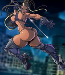 ass big_breasts bikini boots breasts commission dark-skinned_female dark_skin dreadlocks fanart kunoichi master_raven namco ninja postcosat sword tekken tekken_7 thong video_games weapon rating:Explicit score:14 user:deleted104211