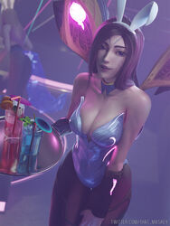 1girls 3d black_hair bunny_ears bunnysuit clothed clothing female female_only kai'sa league_of_legends light-skinned_female light_skin purple_eyes that_maskey rating:Explicit score:89 user:PurpleLepus