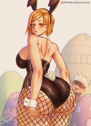 1girls ass breasts brown_eyes brown_hair bunny_ears bunny_girl bunnysuit dat_ass easter easter_egg ecchisage female fishnets huge_ass jujutsu_kaisen kugisaki_nobara large_breasts light-skinned_female light_skin male satoru_gojo short_hair thick_thighs rating:Questionable score:291 user:Aeolus_HX