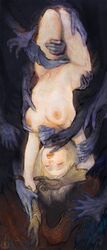 1girls blonde_hair breasts elden_ring eyes_closed female female_only fromsoftware groping groping_breasts mouth_open natthelich nude painting_(artwork) roderika_(elden_ring) upside-down rating:Explicit score:146 user:deleted106046