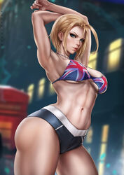 1girls abs absurd_res absurdres arched_back arm_up arms_up athletic athletic_female big_breasts blonde_hair blue_eyes breasts british british_female busty cammy_stretch cammy_white capcom child_bearing_hips cleavage curvaceous curvy curvy_figure dandon_fuga facial_scar female female_only fit fit_female fully_clothed high_resolution highres hips large_breasts large_filesize light-skinned_female light_skin looking_at_viewer navel scar scar_on_face shaved_armpit short_hair shorts shoulder_length_hair solo solo_female solo_focus stomach street_fighter street_fighter_6 stretching thick thick_female thick_thighs thighs toned toned_body toned_female toned_stomach union_jack union_jack_bikini very_high_resolution voluptuous voluptuous_female rating:Safe score:108 user:Crcole331