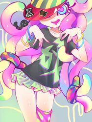 female harmony_(splatoon) jtveemo miniskirt nintendo no_panties one_eye_covered splatoon woman rating:Questionable score:131 user:GunLegs