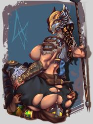 armor ass ass_grab braided_hair breasts brown_hair domination facesitting for_honor green_eyes knight muscular_female peacekeeper peacekeeper_(for_honor) pussy_juice saggs312_(artist) size_difference spear struggling torn_clothes valkyrie_(for_honor) viking rating:Explicit score:83 user:Lezbianlver2