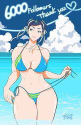 1girls beach bikini blue_eyes blue_hair breasts capcom chun-li cleavage double_bun female hair_bun large_breasts legs misodiru navel ocean pink_lips smile solo street_fighter swimsuit teasing thick_thighs thighs undressing untied untied_bikini untying water rating:Questionable score:53 user:Giganto