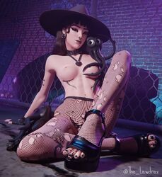 1girls 3d areolae blender bottomless breasts choker covered_nipples covering covering_breasts detailed_background ear_piercing earrings epic_games feet feet female female_focus female_only fishnet fishnet_legwear fishnet_stockings fishnets fortnite hat headwear legwear lewdrex light-skinned_female light_skin looking_at_viewer medium_breasts necklace nipples nose_piercing octopus on_floor phaedra_(fortnite) piercing piercings pose posing presenting presenting_breasts presenting_penis presenting_pussy pussy pussy_lips pussy_peek shoes sitting small_breasts smile smiling solo solo_female solo_focus spread_legs tattoo tattoos topless vagina watermark rating:Explicit score:59 user:mango05