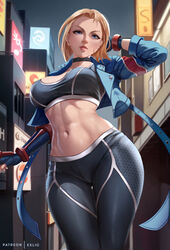 1girls abs blonde_hair blue_eyes breasts cammy_white curvaceous exlic female female_only fully_clothed looking_at_viewer muscles muscular muscular_female solo street_fighter street_fighter_6 thick_thighs wide_hips rating:Safe score:116 user:justausername