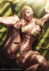 1girls 3d 3d_(artwork) ass big_ass big_breasts big_butt bikini blonde_hair braid braided_hair breasts cammy_white camouflage capcom cleavage female female_only looking_at_viewer mikadawn muscular muscular_female solo solo_female street_fighter sun thick_thighs thong_bikini thunder_thighs rating:Questionable score:128 user:Crcole331