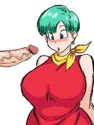 1boy 1girls 2021 big_breasts blush blushing bulma bulma_(dragon_ball) bulma_briefs color dragon_ball dragon_ball_z female male milf momiji_(artist) penis solo_focus toei_animation white_background rating:Explicit score:32 user:Berd151