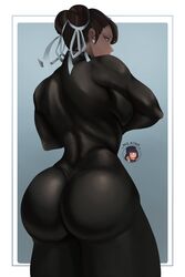 1girls ass brown_eyes brown_hair capcom chun-li dat_ass digital_media_(artwork) fanart female female_only mskink muscular_female solo street_fighter thick_ass thick_thighs rating:Questionable score:94 user:Ms.Kink