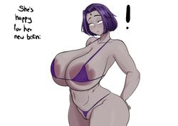 1girls alternate_breast_size amaterart big_areola big_breasts breasts_bigger_than_head dc dc_comics female female_only huge_breasts micro_bikini nipples_visible_through_clothing rachel_roth raven_(dc) solo teen_titans rating:Explicit score:107 user:_derDon_