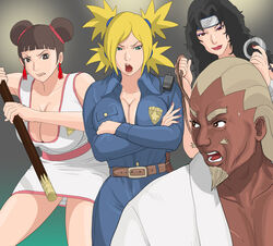 1boy 3girls asian asian_female bare_arms bare_legs bare_shoulders bare_thighs beard belt big_breasts black_hair blonde_hair boruto:_naruto_next_generations brown_eyes brown_hair busty cleavage clothed clothing cornrows dark-skinned_male dark_skin dress ear_piercing earrings eyelashes eyeliner eyeshadow facial_hair forehead_protector fully_clothed green_eyes group hair_buns hair_ribbon hand_cuffs handcuffs headband hi_res high_resolution highres interracial jewelry konohagakure_symbol kurenai_yuhi large_breasts light-skinned_female light_skin lipstick looking_at_another looking_back makeup mature mature_female milf moustache multiple_girls nail_polish narrowed_eyes naruto naruto_(classic) naruto_(series) naruto_shippuden netorare ntr open_mouth painted_nails pale-skinned_female pale_skin pink_lips pink_lipstick pink_nail_polish pink_nails police police_officer police_uniform policewoman raikage raikage_art red_eyes red_lips red_lipstick red_nail_polish red_nails ribbon ribbons roleplay rope short_dress shounen_jump skimpy skimpy_clothes skimpy_dress spiky_hair temari tenten tied_hair twintails uniform wavy_hair yellow_hair yuuhi_kurenai rating:Questionable score:69 user:pennyken