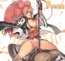 1boy baiken biting_lip breasts_out clothed_sex cowgirl_position dark-skinned_male erodrunky eyeless_male eyepatch female femdom guilty_gear guilty_gear_strive nagoriyuki ponytail sex tagme vaginal_penetration rating:Explicit score:86 user:LESSEINSANIMER