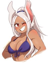 1girls bikini blush dashi_art miruko my_hero_academia rumi_usagiyama rating:Questionable score:110 user:CT-14556