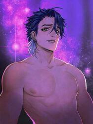 abs honkai:_star_rail honkai_(series) male_only nipples pecs sampo_(honkai_star_rail) solo_male upper_body rating:Questionable score:16 user:peemouse67