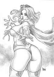 1girls 2023 ass ass_focus big_breasts black_and_white breasts cleavage curvy curvy_female dat_ass dimples_of_venus emma_frost female female_only handdrawn hourglass_figure looking_at_viewer looking_back marcio_fernandes marvel marvel_comics sideboob solo thong thong_panties white_queen x-men rating:Questionable score:3 user:Blueblaster69