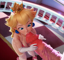 1boy 1girls 3d accurate_art_style ai_generated bikini blender_(software) blonde_hair blue_eyes bowser crisisbeat earrings elbow_gloves erection fellatio female gloves illumination_entertainment jewelry licking licking_penis lingerie long_hair male mario_(series) nintendo official_style oral princess_peach super_mario_bros. super_mario_bros._(2023_film) rating:Explicit score:267 user:ToggafNaelik