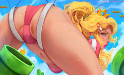 1girls 2023 ass big_ass big_breasts blonde_hair blushedarts curvaceous curvy_body curvy_figure dblushed female female_focus female_only hi_res huge_breasts long_hair looking_at_viewer looking_back mario_(series) outdoors panties pink_panties ponytail princess_peach solo_female solo_focus super_mario_bros. warp_pipe rating:Questionable score:154 user:Dragon98