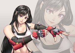 big_breasts black_hair breasts female final_fantasy final_fantasy_vii fingerless_gloves gloves light-skinned_female light_skin long_hair midriff red_hair smile smiling smooth_skin solo solo_female thotlerrr tifa_lockhart treartz voluptuous voluptuous_female rating:Questionable score:12 user:Monbo