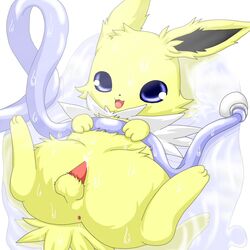 color cum feral fur jolteon lying makuran male male_only nintendo nude on_back penis pokemon solo tagme rating:Explicit score:2 user:bot