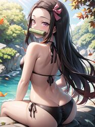 1girls ai_generated bamboo black_hair curvy_female curvy_figure demon_slayer female female_only huge_breasts kamado_nezuko kimetsu_no_yaiba long_hair looking_at_viewer sitting solo solo_female stable_diffusion voluptuous voluptuous_female rating:Questionable score:126 user:Dragon98