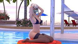 armpits bikini_top floaty floaty_tube fortnite fortnite:_battle_royale mask mizuki_(fortnite) pool pose posing thighhighs rating:Questionable score:18 user:goihl