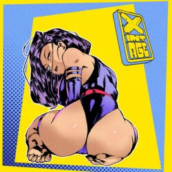 1girls ass big_ass big_breasts big_butt blue_eyes eyebrows eyelashes fat_ass feet female female_only large_breasts large_penis light-skinned_female light_skin lipstick long_hair looking_at_viewer looking_back marvel psylocke solo solo_female solo_focus thick_thighs thighs wide_hips x-men x1ntage rating:Questionable score:56 user:HughthyDerg