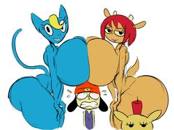 1boy 2019 3girls anthro big_ass big_breasts big_butt blonde_hair blue_eyes blue_skin canine cat_ears cat_tail feline female huge_breasts katy_kat lamb lammy_lamb looking_at_viewer ma-san male milkcan_(band) mouse parappa parappa_the_rapper red_hair sheep sony_interactive_entertainment tasteofchoklit thick_thighs um_jammer_lammy rating:Explicit score:43 user:PostingonR34