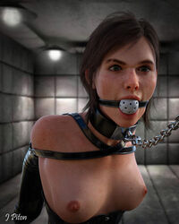 3d 3d_(artwork) angry angry_sub armbinder arms_behind_back asylum ball_gag bdsm bondage bondage_gear bondage_outfit bound bound_arms breasts brown_hair captured_heroine chain_leash chains collar drool ellie_(the_last_of_us) ellie_williams female female_only femsub freckles gag gagged joaquinpiton leash leash_and_collar leather looking_at_viewer naughty_dog nipples padded_room solo solo_female submissive submissive_female the_last_of_us the_last_of_us_2 rating:Explicit score:57 user:Leather_Messiah