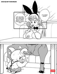 2023 bulma bulma_(bunny) bulma_(dragon_ball) bulma_briefs bunny_ears bunnysuit busty dominant_female dragon_ball dragon_ball_(classic) dragon_ball_out_of_pannel female high_heels hourglass_figure large_breasts lipstick male monochrome oolong pig pussy shounen_jump teenager thick_thighs wide_hips witchking00 rating:Explicit score:189 user:Duncan33303