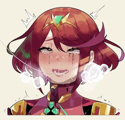 1girls 2d after_kiss ahe_gao bad_id bad_twitter_id chest_jewel crying drooling female highres light-skinned_female light_skin lips makeup mascara mind_break nintendo nyantcha open_mouth pale-skinned_female pale_skin portrait pyra pyra_(xenoblade) red_eyes red_hair rolling_eyes runny_makeup saliva saliva_trail short_hair solo swept_bangs tears teeth thiccwithaq tiara tongue xenoblade_(series) xenoblade_chronicles_(series) xenoblade_chronicles_2 rating:Explicit score:555 user:yipe