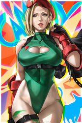 big_breasts blonde_hair boob_window cammy_white capcom cleavage_cutout leotard scar short_hair street_fighter street_fighter_6 thick_thighs we1cometoparadiseart welcometoparadise wtparadise rating:Explicit score:45 user:Crcole331