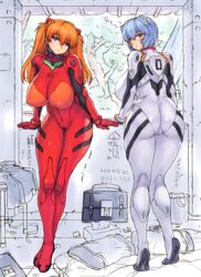 2girls ai_upscaled ass asuka_langley_sohryu backboob big_ass big_breasts big_butt bimbo blue_hair blush bodysuit breasts butt cameltoe clothing edit edited erect_nipples erect_nipples_under_clothes expressionless fat_ass female female_ass female_butt female_only full_body highres huge_ass huge_breasts huge_butt large_ass large_breasts large_butt looking_at_viewer looking_back looking_worried mogudan multiple_girls neon_genesis_evangelion nipples no_bra plugsuit recolor red_suit rei_ayanami shiny shiny_skin short_hair skin_tight tight_clothing upscaled white_suit wide_hips rating:Questionable score:344 user:BopSomeElks