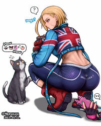 2girls animal_ears ass blonde_hair blue_eyes cammy_white cat cat_ears cat_tail cellphone crop_top feline female female_only food from_behind fruit fully_clothed hershuar jacket juri_han multiple_girls only_hand_visible pants peach_(fruit) phone short_hair street_fighter street_fighter_6 tail taking_picture unaware union_jack rating:Questionable score:233 user:Crush40