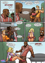 aleysha_simmons big_breasts blake_patterson blonde blonde_female blonde_hair busty cock_hungry dark-skinned_female dark-skinned_male horny_female kennycomix light-skinned_female light-skinned_male male meet_the_neighbors meet_the_neighbors_(comic) molly_patterson page_5 rabies-t-lagomorph tagme tyrone_simmons rating:Questionable score:57 user:thesecretbox