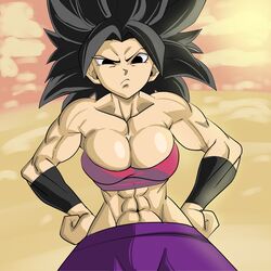 1girls abs caulifla dragon_ball female female_only muscular_female pseudocel solo tagme rating:Questionable score:50 user:bot29