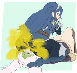 2girls ass big_ass blue_hair facesitting fart fart_cloud fart_fetish farting farting_in_face female fire_emblem fire_emblem_awakening lucina_(fire_emblem) nintendo protorepulsive repulsiveproto robin_(fire_emblem) robin_(fire_emblem)_(female) white_hair rating:Questionable score:87 user:emissaryofrainbows