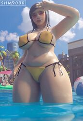 asian aviator_glasses beach belly big_ass big_butt blurry_background charlotte_(fortnite) chubby chubby_female covering_face evie_(fortnite) fortnite fortnite:_save_the_world huge_breasts machinist_mina nipple_bulge ocean red-tinted_eyewear sunglasses superhentaimaster9000 thick_thighs tinted_eyewear visible_nipples yellow_bikini rating:Questionable score:111 user:meryy