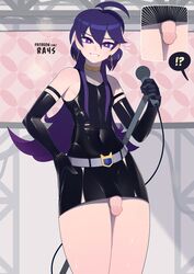 ahoge choker dress earrings exhibitionism femboy flaccid foreskin gloves iruma_(mairimashita!_iruma-kun) iruma_suzuki irumi_(mairimashita!_iruma-kun) mairimashita!_iruma-kun microphone penis penis_out penis_out_of_skirt purple_eyes purple_hair ra4s skirt smile stage tight_clothing tip_peeking trap violet_eyes violet_hair welcome_to_demon_school!_iruma-kun rating:Explicit score:116 user:Kumquatkun