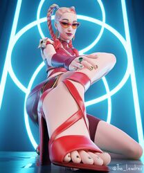 1girls 3d alternate_version_available armwear blender bottomwear braid braided_hair braided_ponytail clothed clothing ear_piercing earrings epic_games feet female female_focus female_only foot foot_fetish fortnite glasses high_heels highres jewelry lewdrex light-skinned_female light_skin lights looking_at_viewer multicolored_hair orange-tinted_eyewear piercing piercings ponytail ponytails presenting presenting_feet sabina_(fortnite) shoes simple_background skirt smile smiling solo solo_focus sunglasses tinted_eyewear toes topwear two_tone_hair watermark rating:Safe score:23 user:mango05