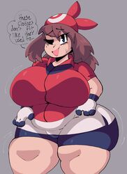 aged_up big_ass dork_boi english_text huge_breasts lewd_dorky may_(pokemon) milf older_female pokemon pokemon_rse speech_bubble thick_thighs wobble rating:Questionable score:58 user:Cringe_toast