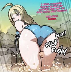 akamatsu_kaede bent_over blue_swimsuit danganronpa english_text female femdom hot_spring male mosbles onomatopoeia outside penis smooth_skin swimsuit teasing thick_thighs thigh_sex wet rating:Explicit score:84 user:GameRider345