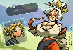 1boy 1boy1girl 1girl1boy 1girls alternate_breast_size animated blonde_hair blush bouncing_breasts breast_expansion breasts cleavage earrings erect_nipples eye_shadow female glasses hair_bun hair_ornament huge_breasts large_breasts link link_(tears_of_the_kingdom) lipstick male nintendo purah purah_(tears_of_the_kingdom) red_eyes red_eyeshadow shorter_than_10_seconds shorter_than_30_seconds tagme tail-blazer tears_of_the_kingdom the_legend_of_zelda top_heavy video white_hair rating:Questionable score:381 user:TnAPlay