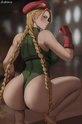 1girls ass backboob big_butt blonde_hair braided_twintails breasts butt cammy_white capcom fat_ass female hat huge_breasts huge_butt large_butt leotard light-skinned_female light_skin long_hair oroborusart pawg savagexthicc solo street_fighter thick_thighs thong_leotard twintails rating:Questionable score:214 user:Aeolus_HX