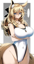 1girls 2023 animal_ear_fluff animal_ears arknights belly big_breasts blonde_hair blue_eyes breasts gin_moku hi_res horse_ears horse_tail light-skinned_female light_skin long_hair simple_background solo standing tail whislash_(arknights) rating:Questionable score:58 user:MatTheV24-7