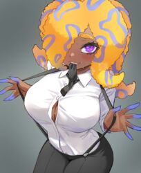 1girls big_breasts blue-ringed_octopus breasts dark-skinned_female dark_skin female fuzzy_octoling hair_over_one_eye huge_breasts jtveemo long_hair naughty_face nintendo octoling octoling_girl smile splatoon splatoon_3 tao_blu_(splatoon) tentacle_hair thick_thighs thighs trombone_girl_(splatoon) wide_hips rating:Questionable score:163 user:Aeolus_HX