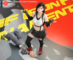 3d 3d_(artwork) abs absurdres arrogant beaten black_hair blender blonde_hair boot_fetish boots calves chokehold choking cloud_strife confident crush crushing dominant dominant_female domination dominatrix female_domination femdom fight fighting fighting_pose fighting_ring fighting_stance final_fantasy final_fantasy_vii final_fantasy_vii_remake hands_on_legs helpless highres humiliated humiliation jvfemdom long_hair midriff miniskirt mixed_wrestling muscular muscular_calves muscular_female muscular_legs muscular_thighs pinned pinned_down public_humiliation shrug skirt smug smug_face spiked_hair stepped_on stepping stockings submission thick_ass thick_thighs thigh_socks thighhighs thighs tifa_lockhart trample trampling victory victory_pose wrestling rating:Questionable score:36 user:Jvfemdom