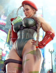 1girls 2023 3d 3d_(artwork) alternate_version_available ass athletic athletic_female beret big_ass big_breasts big_thighs blonde_hair braided_hair braided_twintails breasts cammy_white capcom child_bearing_hips drinking female female_focus female_only fingerless_gloves fit_female gloves green_nail_polish hi_res highres hips large_breasts large_thighs leotard light-skinned_female light_skin metallic_nail_polish milapone muscles muscular muscular_female scar scar_on_face solo solo_female solo_focus standing street_fighter street_fighter_6 thick_thighs thigh_gap thigh_strap thighs wide_hips rating:Safe score:119 user:WinnebagoMusket