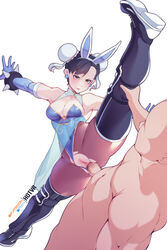 1boy alternate_costume anal ass blush bracelet breasts bun_cover bunny_ears bunny_girl bunnysuit china_dress chinese_clothes chun-li clothing_aside double_bun dress earrings female gloves hair_bun highres hotvr jewelry large_breasts official_alternate_costume pantyhose pelvic_curtain penis pussy sex spiked_bracelet spikes straight street_fighter thick_thighs thighs torn_clothes torn_pantyhose uncensored vertical_splits rating:Explicit score:312 user:bot