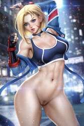 ayyasap blonde_hair blue_eyes bottomless cammy_white pussy shaved_pussy street_fighter rating:Explicit score:42 user:acds